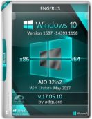 Windows 10 Version 1607 with Update [14393.1198] x86/x64 AIO [32in2] adguard v17.05.10 (2017)  /  